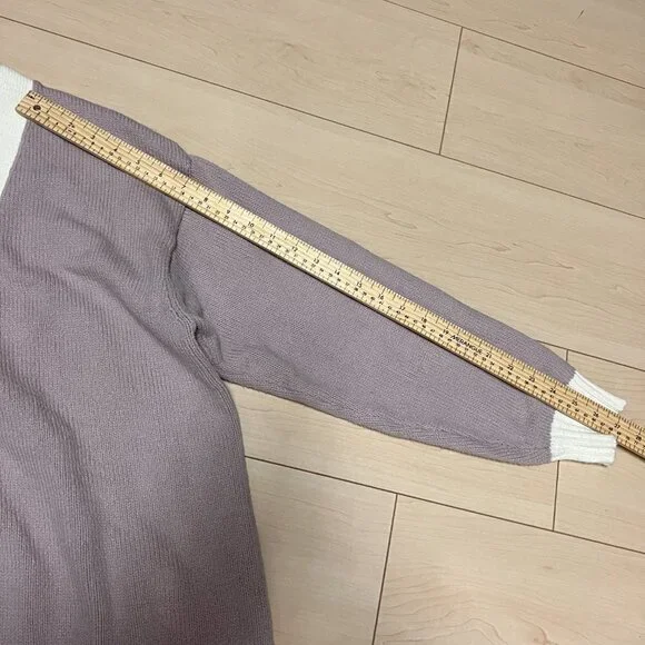 Aritzia Sunday Best Ellis Varsity Cardigan Sweater Sz M Pink - Picture 9 of 11